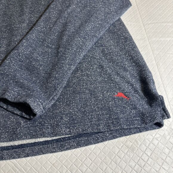 Tommy Bahama Mens Sweatshirt 2XL Blue Gray Pullover Crew Neck Lightweight Fleece - Picture 2 of 11